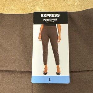 Express Women's Ankle-Length Brown Ponte Pants